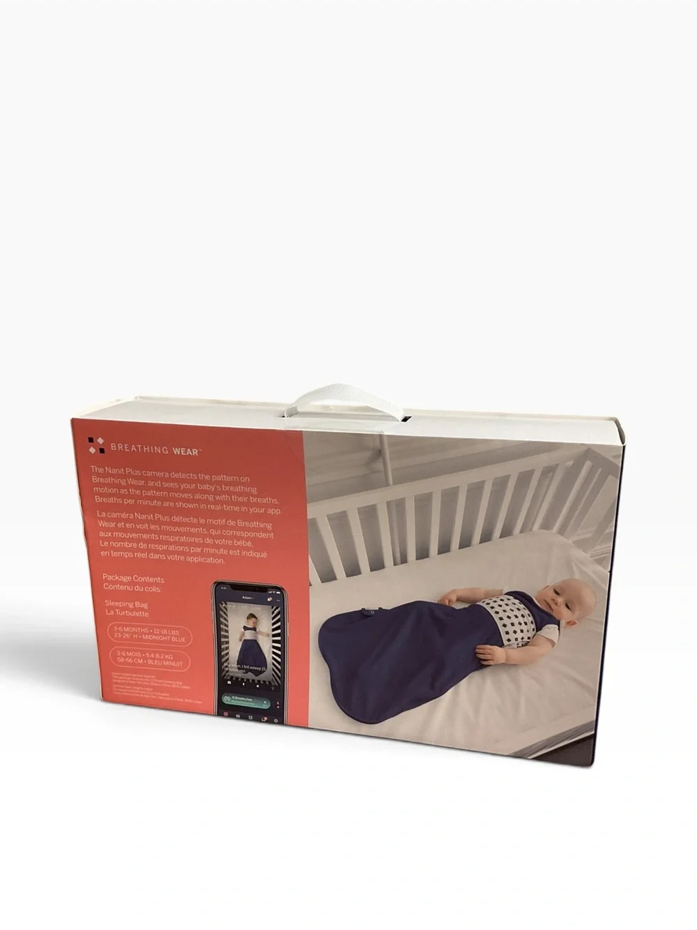 Brand New-Nanit Breathable Baby Sleeping Bag - Navy with White Pattern